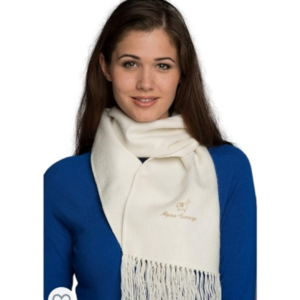 Wool Peruvian Alpaca White New Fringe Cozy Soft Luxury Unisex Long Scarf 9"×68"